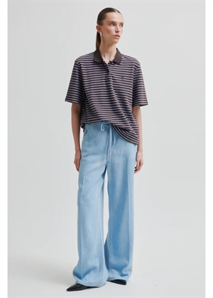 Verbie striped polo tee Chocolate Brown Second Female 